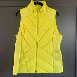 Athleta Bright Yellow Quilted Vest.  Size L.